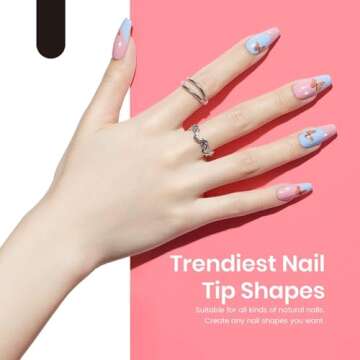 Beetles Gel Nail Tips for Nails Art, 15 Size 510PCS Full Matte Soft Pre-shaped Medium Coffin False Press on Nail Tips, No Filing Needed, Soak Off DIY Easy Nail Extensions Acrylic Nails