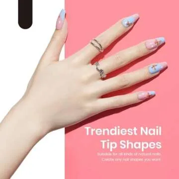 Beetles Gel Nail Tips for Nails Art, 15 Size 510PCS Full Matte Soft Pre-shaped Medium Coffin False Press on Nail Tips, No Filing Needed, Soak Off DIY Easy Nail Extensions Acrylic Nails