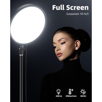 Weilisi 6500K Full-Screen Ring Light with Stand