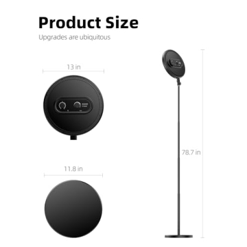 Weilisi 6500K Full-Screen Ring Light with Stand