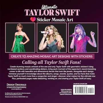 Taylor Swift Sticker Mosaic Art for All Ages - Fun Facts Inside