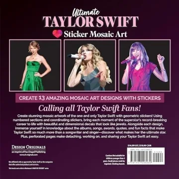 Taylor Swift Sticker Mosaic Art for All Ages - Fun Facts Inside