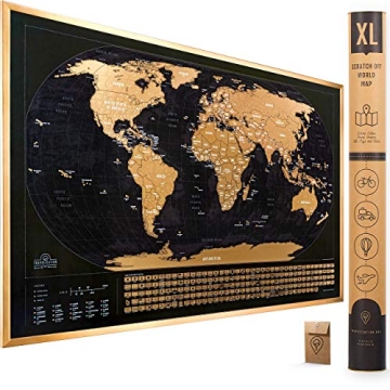 Travelization XL Scratch Off World Map for Travelers
