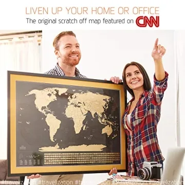 Travelization XL Scratch Off World Map for Travelers