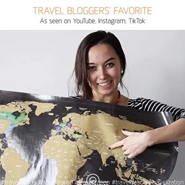 Travelization XL Scratch Off World Map for Travelers