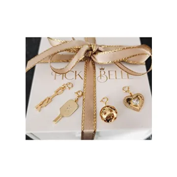 Pickleball Paddle Stud Earrings 18K Gold Plated Over 925 Sterling Silver - Embellished with Cubic Zirconia | Birthday Gift Pickleball Players, Christmas Gifts for Pickleball Lovers