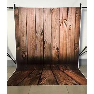 MEHOFOTO Vintage Rustic Dark Brown Wood Photo Studio Booth Backdrop Props Vinyl Newborn Baby Photoshoot Portrait Background for Photography 5x7ft
