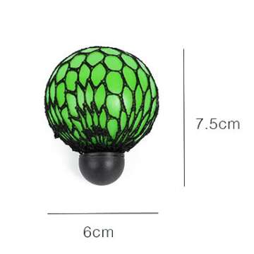 FIREBOOMOON Stress Relief Squeezing Soft Rubber Vent Grape Ball Hand Wrist Toy Funny Geek Gadget Vent Toy, Orange/Blue/Green, 3 Piece Stress Balls,Squishy net Ball,orbis Balls,Squishy Balls