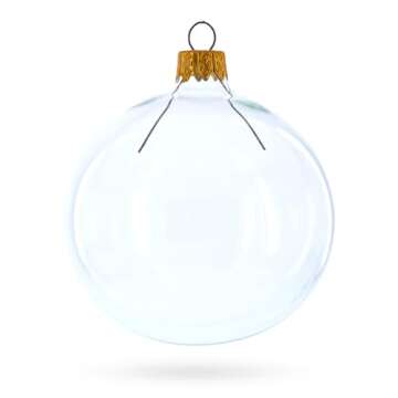 Set of 6 Clear Glass Ball Christmas Ornaments DIY Craft 3.25 Inches