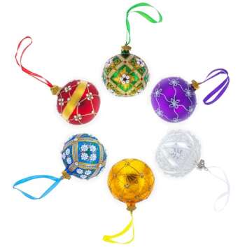 DIY Craft Clear Glass Christmas Ornaments Set of 6