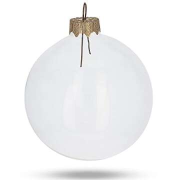 DIY Craft Clear Glass Christmas Ornaments Set of 6