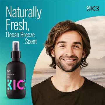 Kick Sea Salt Spray for Men - Beach Wave and Surfer Hair Style - Salt Water for Hair - Natural Texture and Volume Hair Spray - 200ml