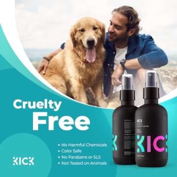 Kick Sea Salt Spray for Men - Beach Wave and Surfer Hair Style - Salt Water for Hair - Natural Texture and Volume Hair Spray - 200ml