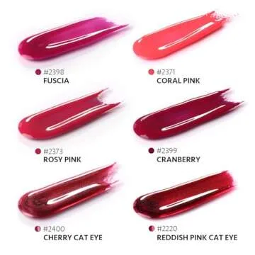 GAOY Glitter Gel Nail Polish Set, Hot Pink Cat Eye Gel with Magnet, Salon Manicure and Nail Art DIY at Home