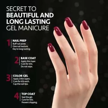 GAOY Glitter Gel Nail Polish Set, Hot Pink Cat Eye Gel with Magnet, Salon Manicure and Nail Art DIY at Home