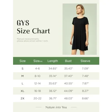 GYS Women's Soft Comfy Nightgown Viscose Dress