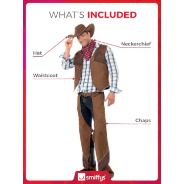 Smiffys Men's Fringe Cowboy Costume, Stylish Western Wear