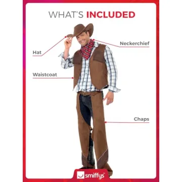 Smiffys Men's Fringe Cowboy Costume, Stylish Western Wear