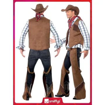 Smiffys Men's Fringe Cowboy Costume, Stylish Western Wear