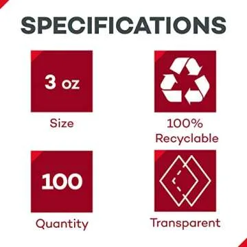 Dealmed 3 oz. Disposable Plastic Cups – 100% Recyclable Cups for Doctor's Offices, School Nurse's,...