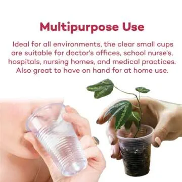 Dealmed 3 oz. Disposable Plastic Cups – 100% Recyclable Cups for Doctor's Offices, School Nurse's, Hospitals, at Home and More (Pack of 100)