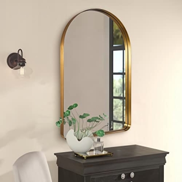 ANDY STAR Brass Mirror - Elegant Arched Design 24" x 38"