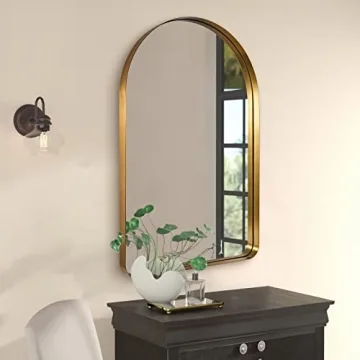 ANDY STAR Brass Mirror - Elegant Arched Design 24" x 38"
