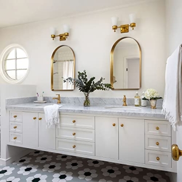 ANDY STAR Brass Mirror - Elegant Arched Design 24" x 38"