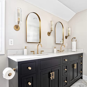 ANDY STAR Brass Mirror - Elegant Arched Design 24" x 38"