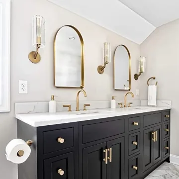 ANDY STAR Brass Mirror - Elegant Arched Design 24" x 38"