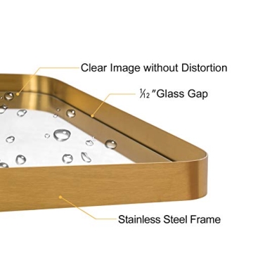 ANDY STAR Brass Mirror - Elegant Arched Design 24" x 38"