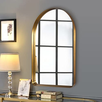 ANDY STAR Brass Mirror - Elegant Arched Design 24" x 38"