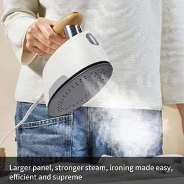 YIKA 2-in-1 Portable Clothes Steamer & Iron - Ceramic Coated Panel, Fast Heat-Up, Adjustable Heating & Steaming, Professional Handheld Fabric Wrinkle Remover for Home, Travel, and Office Use