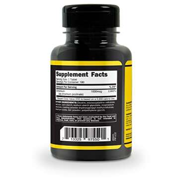 PrimaForce Chromium Picolinate 1000mcg, 180 Tablets
