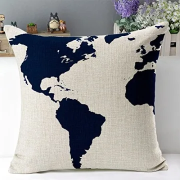 Decorative Nautical Anchor Pillow Covers - Set of 4