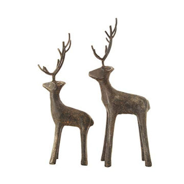 Stunning Cast Iron Standing Deer for Holiday Decor