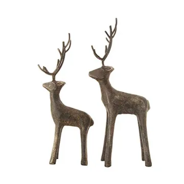 Stunning Cast Iron Standing Deer for Holiday Decor