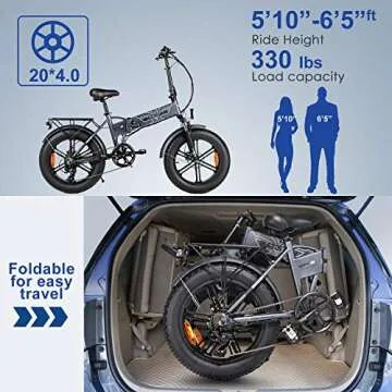 ENGWE Folding E-Bike, 750W Electric, 75 Mile Range