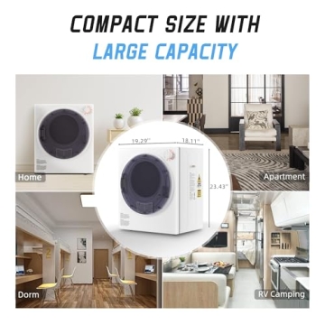 Elevon 800W Portable Clothes Dryer for Small Spaces