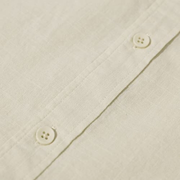 Men's Cotton Linen Casual Long Sleeve Shirt