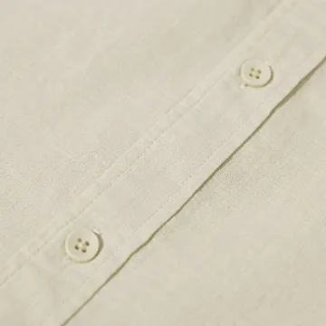 Men's Cotton Linen Casual Long Sleeve Shirt