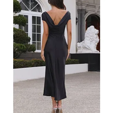 Elegant Satin Midi Dress for Summer Weddings and Events