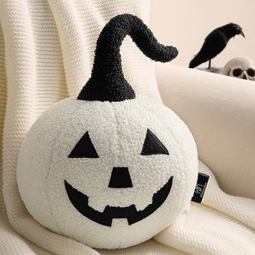 Phantoscope Pumpkin Shaped Throw Pillow for Fall Decor