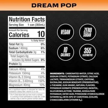 PRIME Energy DREAM POP | Zero Sugar Energy Drink | Bold Energy Blend with Electrolytes | 12 Pack