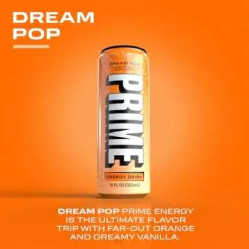 PRIME Energy DREAM POP | Zero Sugar | 200mg Caffeine | 12 Pack