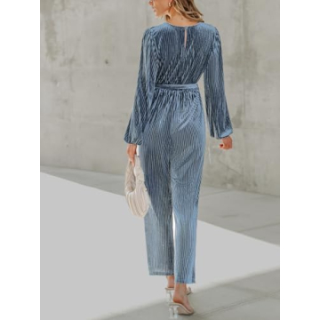 CUPSHE Women's Velvet Long Sleeve Jumpsuit for Parties