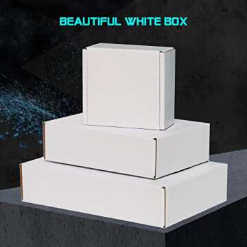 MOTO BOX 50 Pack 7x5x2 Small White Shipping Boxes - Corrugated Cardboard Mailer for Packaging, Mailing, Moving, Gifts - Eco-Friendly and Recyclable - Manufacturer Direct