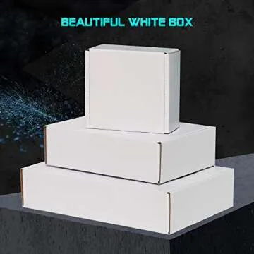MOTO BOX 50 Pack 7x5x2 Small White Shipping Boxes - Corrugated Cardboard Mailer for Packaging, Mailing, Moving, Gifts - Eco-Friendly and Recyclable - Manufacturer Direct