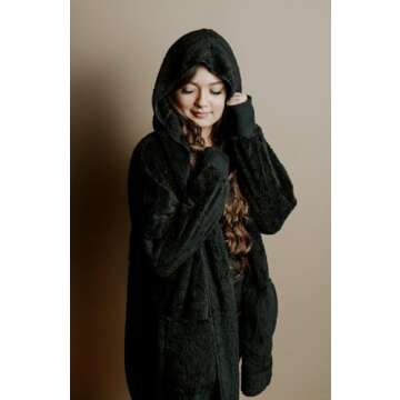 Stylish CHICGAL Womens Fuzzy Hooded Jacket - Perfect for Fall