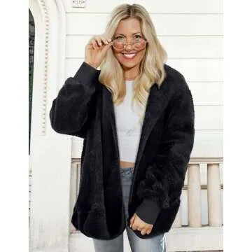 Stylish CHICGAL Womens Fuzzy Hooded Jacket - Perfect for Fall